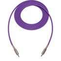 Photo of Sescom SC25MMPE Audio Cable Canare Star-Quad 3.5mm TS Mono Male to 3.5mm TS Mono Male Purple - 25 Foot