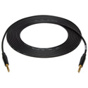Sescom SC25SZSZ/B Audio Cable Canare Star-Quad 1/4 TRS Balanced Male to 1/4 TRS Balanced Male Black and Gold - 25 Foot