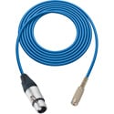 Photo of Sescom SC25XJMJZBE Audio Cable Canare Star-Quad 3-Pin XLR Female to 3.5mm TRS Balanced Female Blue - 25 Foot