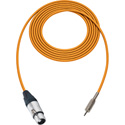 Photo of Sescom SC25XJM Audio Cable Canare Star-Quad 3-Pin XLR Female to 3.5mm TS Mono Male - Orange - 25 Foot