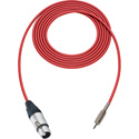 Photo of Sescom Audio Cable Canare Star-Quad 3-Pin XLR Female to 3.5mm TS Mono Male - Red - 25 Foot