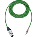 Photo of Sescom Audio Cable Canare Star-Quad 3-Pin XLR Female to 3.5mm TRS Balanced Male - Green - 25 Foot