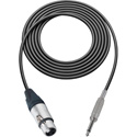 Photo of Sescom Audio Cable Canare Star-Quad 3-Pin XLR Female to 1/4 TS Mono Male - Black - 25 Foot