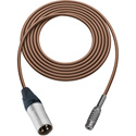 Photo of Sescom SC25XMJ Audio Cable Canare Star-Quad 3-Pin XLR Male to 3.5mm TS Mono Female - Brown - 25 Foot