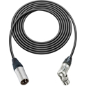 Photo of Sescom SC25XXJA Mic Cable Canare Star-Quad 3-Pin XLR Male to Right-Angle 3-Pin XLR Female - Black - 25 Foot