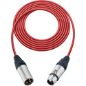 Photo of Sescom Mic Cable Canare Star-Quad 3-Pin XLR Male to 3-Pin XLR Female - Red - 25 Foot