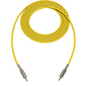 Photo of Sescom SC3MM Audio Cable Canare Star-Quad 3.5mm TS Mono Male to 3.5mm TS Mono Male - Yellow - 3 Foot