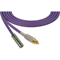 Photo of Sescom SC3RMJ Audio Cable Canare Star-Quad RCA Male to 3.5mm TS Mono Female - Purple - 3 Foot