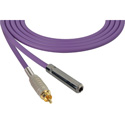 Photo of Sescom Audio Cable Canare Star-Quad 1/4-Inch TS Mono Female to RCA Male - Purple - 3 Foot