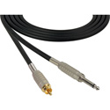Photo of Sescom Audio Cable Canare Star-Quad 1/4-Inch TS Mono Male to RCA Male - Black - 3 Foot