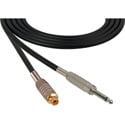 Photo of Sescom SC3SRJ Audio Cable Canare Star-Quad 1/4 TS Mono Male to RCA Female - Black - 3 Foot