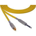 Photo of Sescom SC3SR Audio Cable Canare Star-Quad 1/4-Inch TS Mono Male to RCA Male - Yellow - 3 Foot