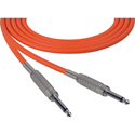 Photo of Sescom Audio Cable Canare Star-Quad 1/4 TS Mono Male to 1/4 TS Mono Male - Orange - 3 Foot
