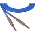 Photo of Sescom SC3SZSZ Audio Cable Canare Star-Quad 1/4 TRS Balanced Male to 1/4 TRS Balanced Male - Blue - 3 Foot