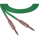 Photo of Sescom SC3SZSZ Audio Cable Canare Star-Quad 1/4 TRS Balanced Male to 1/4 TRS Balanced Male - Green - 3 Foot