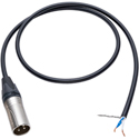Photo of Sescom SC3X-BARE Canare Star-Quad 3-Pin XLR Male to Stripped Ends Audio Cable - Black- 3 Foot