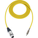 Photo of Sescom SC3XJMZYW Audio Cable Canare Star-Quad 3-Pin XLR Female to 3.5mm TRS Balanced Male - Yellow - 3 Foot