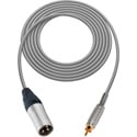 Photo of Sescom SC3XRGY Audio Cable Canare Star-Quad 3-Pin XLR Male to RCA Male Grey - 3 Foot