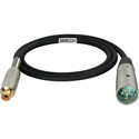 Photo of Sescom SC3XRJ Audio Cable Canare Star-Quad 3-Pin XLR Male to RCA Female Black - 3 Foot
