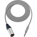Photo of Sescom SC3XS Audio Cable Canare Star-Quad 3-Pin XLR Male to 1/4-Inch TS Mono Male - Grey - 3 Foot