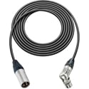 Sescom Mic Cable Canare Star-Quad 3-Pin XLR Male to Right-Angle 3-Pin XLR Female - Black - 3 Foot
