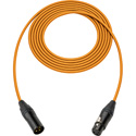 Photo of Sescom SC3XXJOE/B Mic Cable Canare Star-Quad Black/Gold Connectors 3-Pin XLR Male to Female Orange - 3 Foot