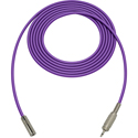 Photo of Sescom SC50MMJ Audio Cable Canare Star-Quad 3.5mm TS Mono Male to 3.5mm TS Mono Female - Purple - 50 Foot