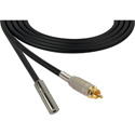 Sescom SC50RMJ Audio Cable Canare Star-Quad RCA Male to 3.5mm TS Mono Female Black - 50 Foot