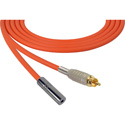 Photo of Sescom SC50RMJ Audio Cable Canare Star-Quad RCA Male to 3.5mm TS Mono Female - Orange - 50 Foot