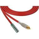 Photo of Sescom SC50RMJ Audio Cable Canare Star-Quad RCA Male to 3.5mm TS Mono Female - Red - 50 Foot
