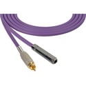 Photo of Sescom SC50SJRPE Audio Cable Canare Star-Quad 1/4 TS Mono Female to RCA Male Purple - 50 Foot