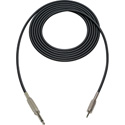 Sescom SC50SMZ Audio Cable Canare Star-Quad 1/4 TS Mono Male to 3.5mm TRS Male Black - 50 Foot