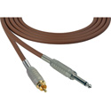 Photo of Sescom Audio Cable Canare Star-Quad 1/4-Inch TS Mono Male to RCA Male - Brown - 50 Foot