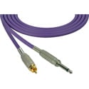 Photo of Sescom SC50SRPE Audio Cable Canare Star-Quad 1/4 TS Mono Male to RCA Male Purple - 50 Foot