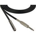 Sescom Audio Cable Canare Star-Quad 1/4-Inch TRS Balanced Male to 1/4-Inch TRS Balanced Female - Black - 50 Foot