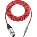 Photo of Sescom SC50XJSRD Audio Cable Canare Star-Quad 3-Pin XLR Female to 1/4 TS Mono Male Red - 50 Foot
