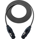 Sescom Audio Cable Canare Star-Quad 3-Pin XLR Female Black/Gold Connectors - Black - 50 Foot