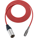 Photo of Sescom SC50XMJ Audio Cable Canare Star-Quad 3-Pin XLR Male to 3.5mm TS Mono Female - Red - 50 Foot