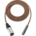 Photo of Sescom SC50XSJ Audio Cable Canare Star-Quad 3-Pin XLR Male to 1/4 TS Mono Female - Brown - 50 Foot