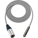 Photo of Sescom SC50XSJ Audio Cable Canare Star-Quad 3-Pin XLR Male to 1/4 TS Mono Female - Grey - 50 Foot