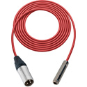 Photo of Sescom SC50XSJ Audio Cable Canare Star-Quad 3-Pin XLR Male to 1/4 TS Mono Female - Red - 50 Foot