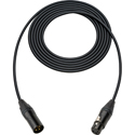 Photo of Sescom Mic Cable Canare Star-Quad 3-Pin XLR Male to 3-Pin XLR Female w/ Black & Gold XLR Connectors - Black - 50 Foot