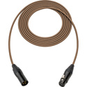 Photo of Sescom SC50XXJ Mic Cable Canare Star-Quad 3-Pin XLR Male to 3-Pin XLR Female w/ Black & Gold XLRs Brown - 50 Ft