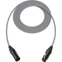 Photo of Sescom Mic Cable Canare Star-Quad 3-Pin XLR Male to 3-Pin XLR Female w/ Black & Gold XLR Connectors - Grey - 50 Foot