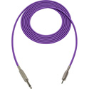 Photo of Sescom SC6SMZPE Audio Cable Canare Star-Quad 1/4 TS Mono Male to 3.5mm TRS Balanced Male Purple - 6 Foot