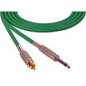 Photo of Sescom Audio Cable Canare Star-Quad 1/4-Inch TS Mono Male to RCA Male - Green - 6 Foot