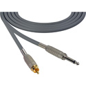 Photo of Sescom SC6SRGY Audio Cable Canare Star-Quad 1/4 TS Mono Male to RCA Male Grey - 6 Foot