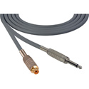 Photo of Sescom SC6SRJGY Audio Cable Canare Star-Quad 1/4 TS Mono Male to RCA Female Grey - 6 Foot