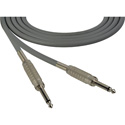 Photo of Sescom Audio Cable Canare Star-Quad 1/4 TS Mono Male to 1/4 TS Mono Male - Grey - 6 Foot