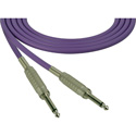 Photo of Sescom Audio Cable Canare Star-Quad 1/4 TS Mono Male to 1/4 TS Mono Male - Purple - 6 Foot